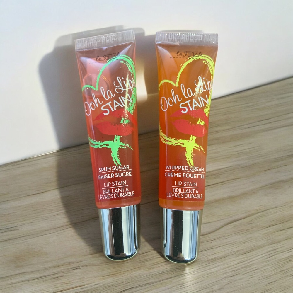 La Senza OOH La Lips Lip Stain Whipped Cream and Spun Sugar NEW  Each $13
